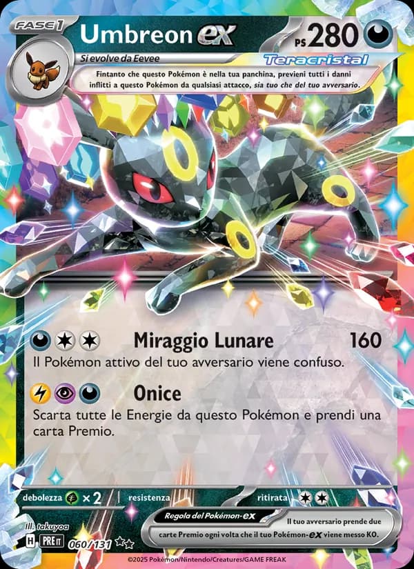 Umbreon-ex card in Italian