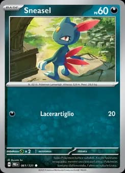Sneasel card in Italian