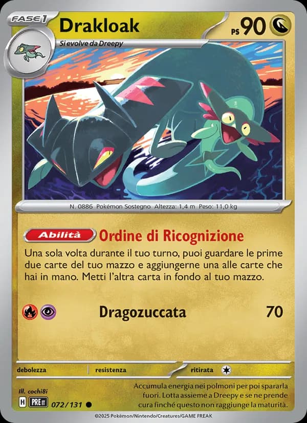 Drakloak card in Italian