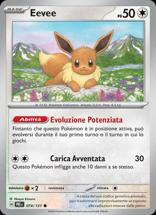 Eevee card in Italian