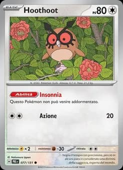 Hoothoot card in Italian