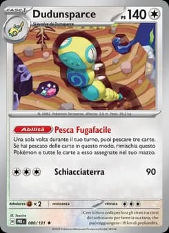 Dudunsparce card in Italian