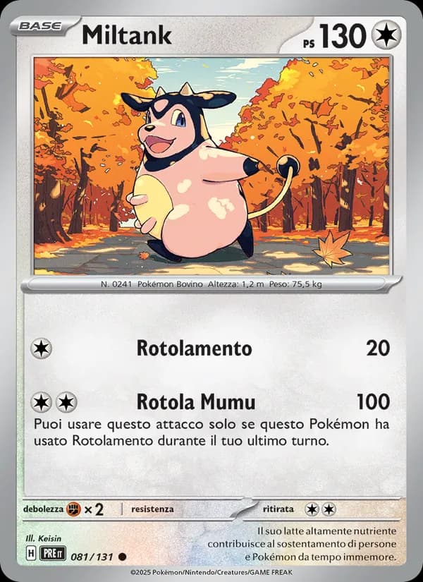 Miltank card in Italian