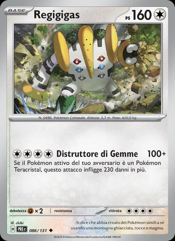 Regigigas card in Italian
