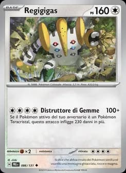Regigigas card in Italian