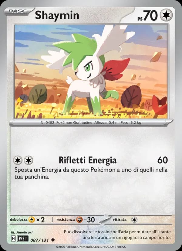 Shaymin card in Italian