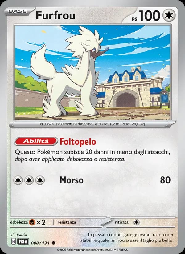 Furfrou card in Italian