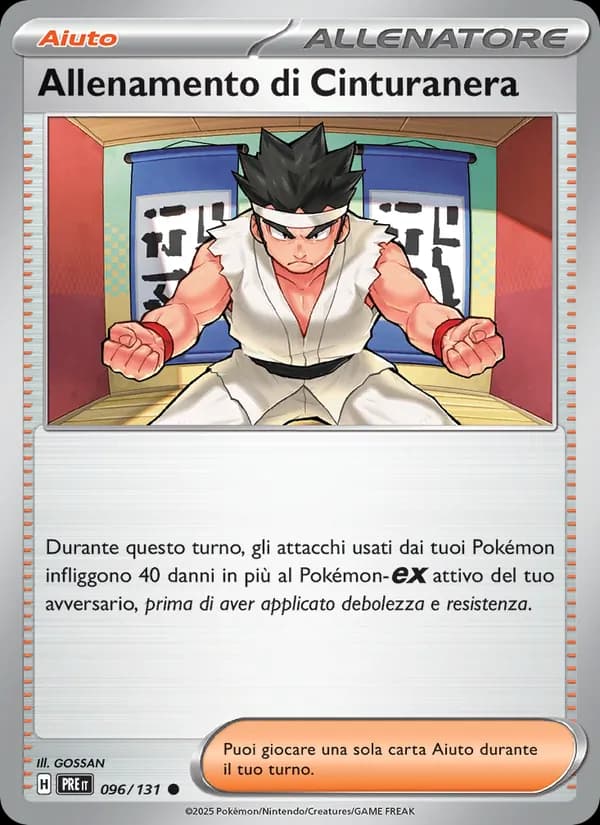 Allenamento di Cinturanera card in Italian