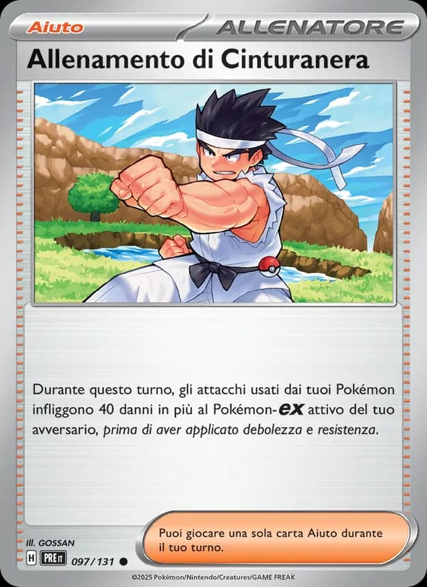 Allenamento di Cinturanera card in Italian