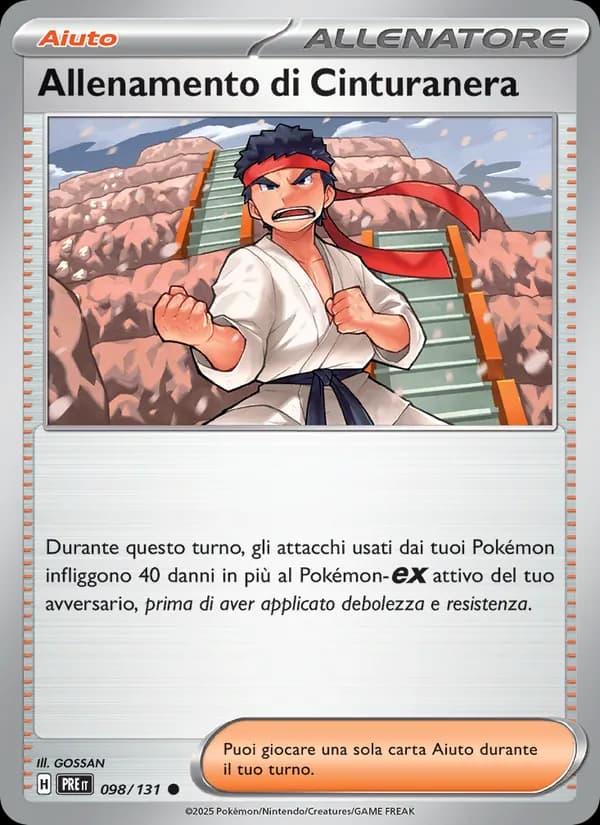 Allenamento di Cinturanera card in Italian