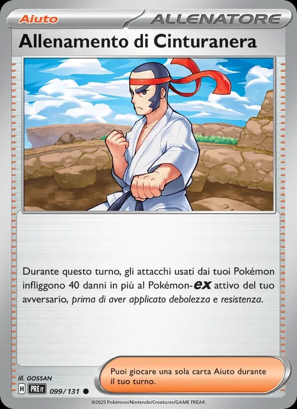 Allenamento di Cinturanera card in Italian