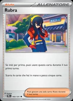 Rubra card in Italian