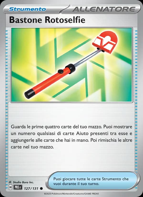 Bastone Rotoselfie card in Italian