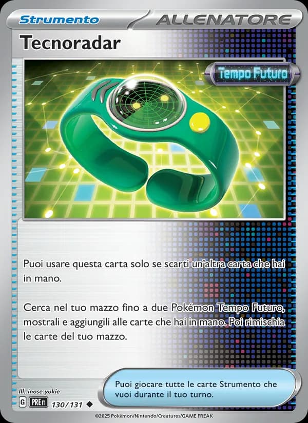 Tecnoradar card in Italian