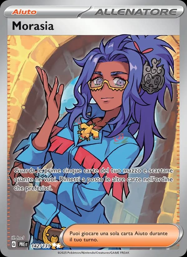 Morasia card in Italian