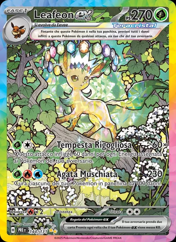 Leafeon-ex card in Italian