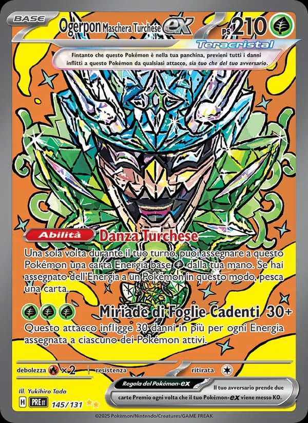 Ogerpon Maschera Turchese-ex card in Italian