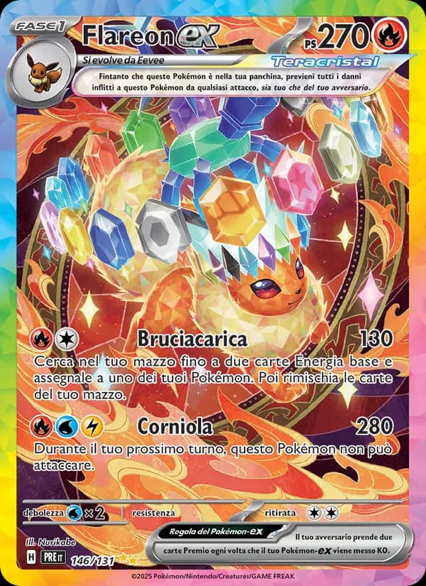 Flareon-ex card in Italian