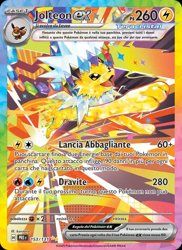 Jolteon-ex card in Italian