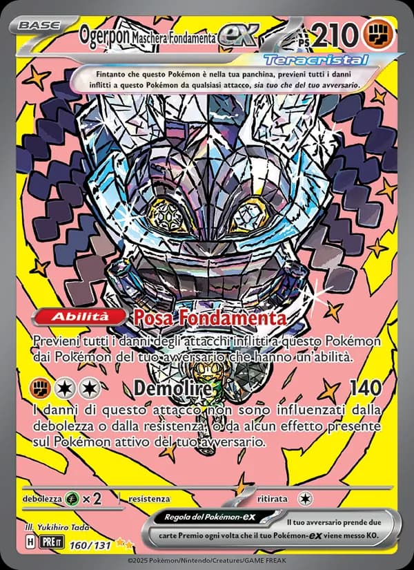 Ogerpon Maschera Fondamenta-ex card in Italian