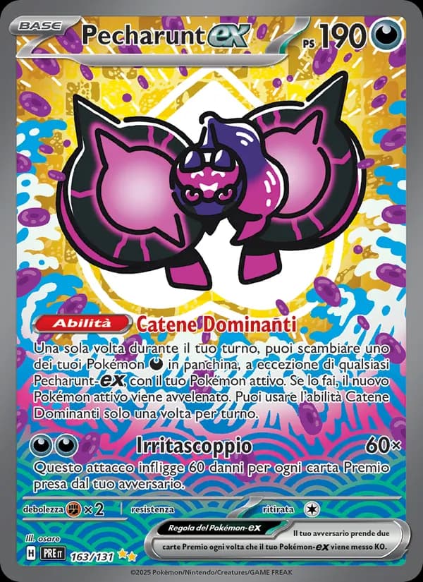 Pecharunt-ex card in Italian