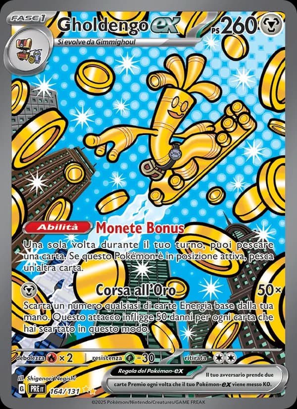 Gholdengo-ex card in Italian