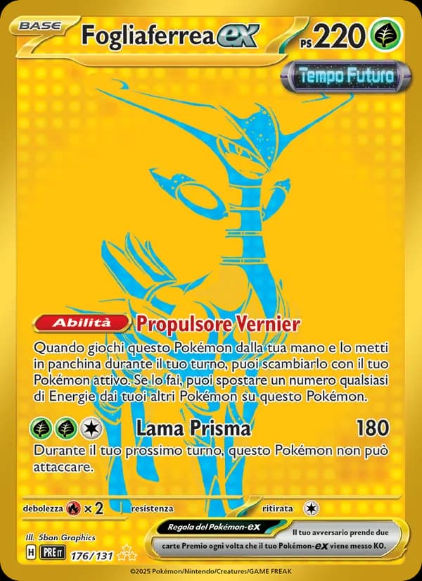 Fogliaferrea-ex card in Italian