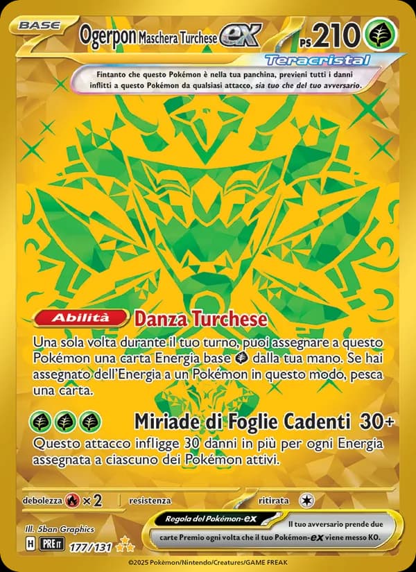 Ogerpon Maschera Turchese-ex card in Italian