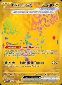 Pikachu-ex card in Italian