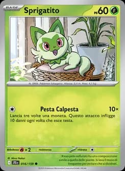 Sprigatito card in Italian
