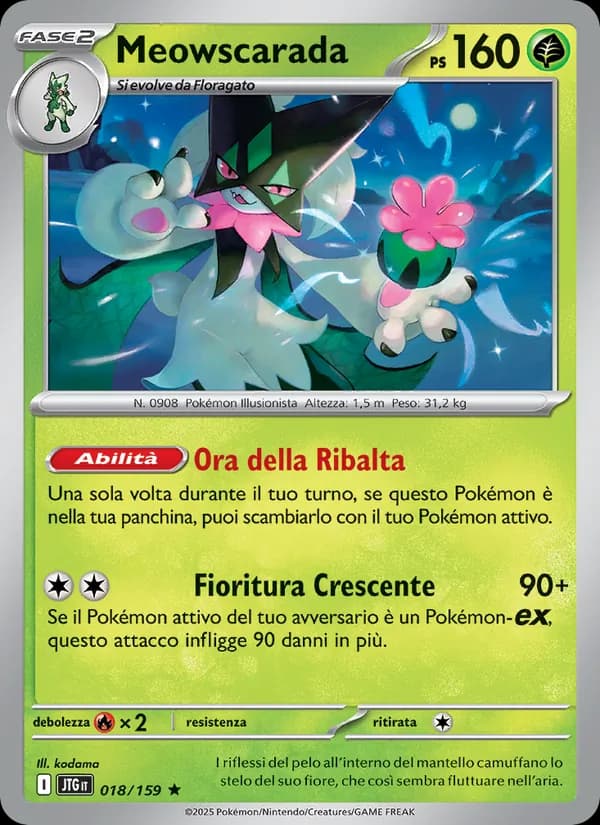 Meowscarada card in Italian