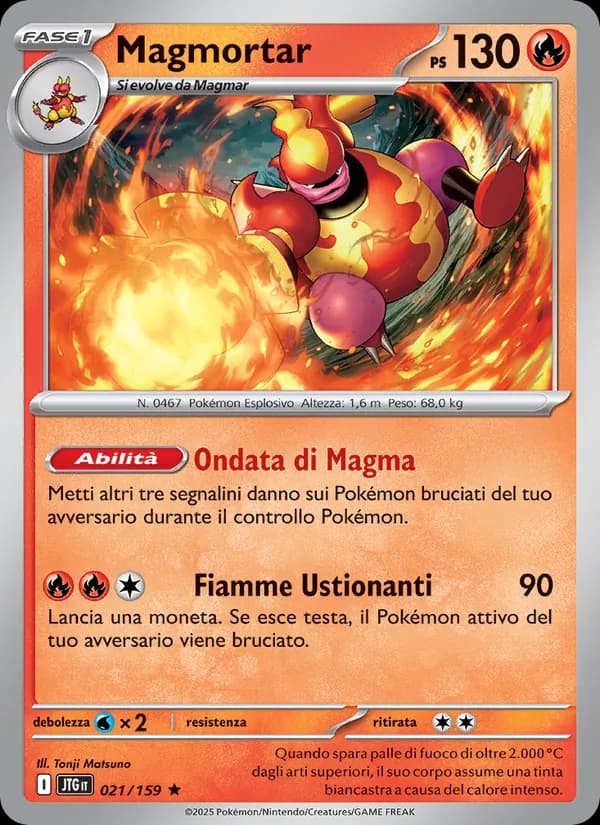 Magmortar card in Italian