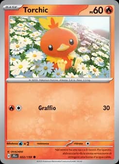 Torchic card in Italian