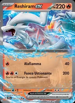Reshiram-ex card in Italian