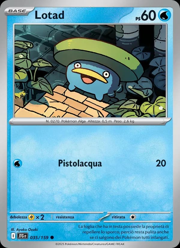 Lotad card in Italian