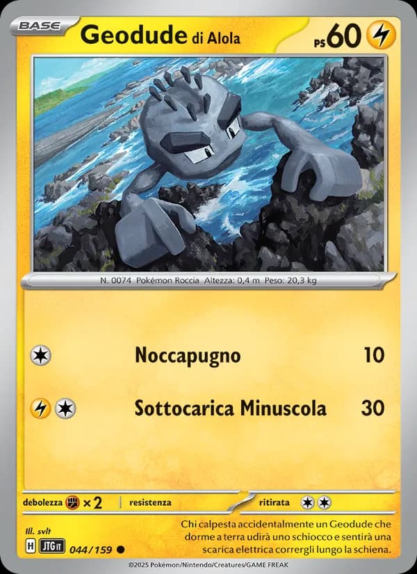 Geodude di Alola card in Italian