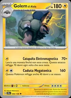 Golem di Alola card in Italian