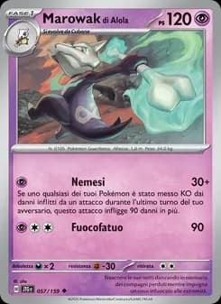 Marowak di Alola card in Italian
