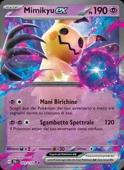 Mimikyu-ex card in Italian