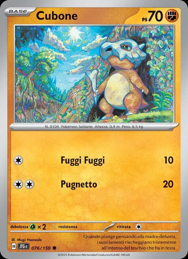 Cubone card in Italian