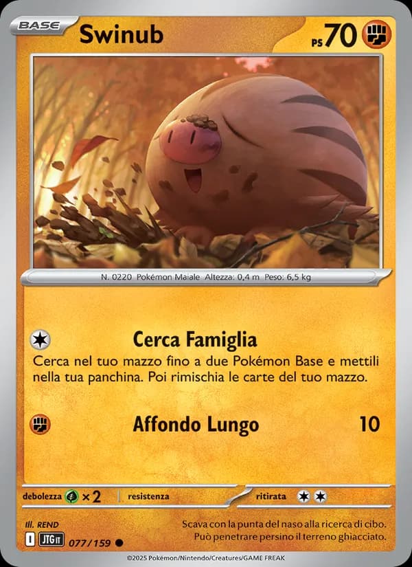 Swinub card in Italian