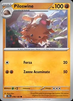 Piloswine card in Italian