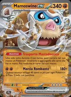 Mamoswine-ex card in Italian