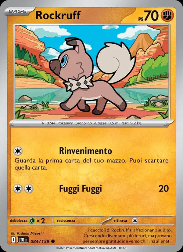 Rockruff card in Italian