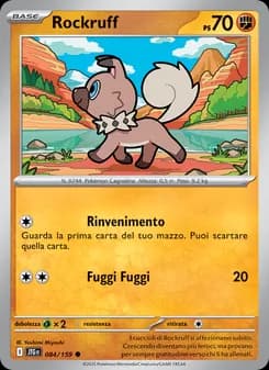 Rockruff card in Italian