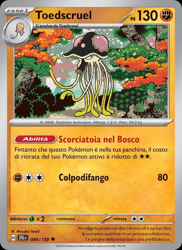 Toedscruel card in Italian