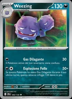 Weezing card in Italian