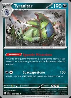 Tyranitar card in Italian
