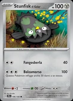 Stunfisk di Galar card in Italian