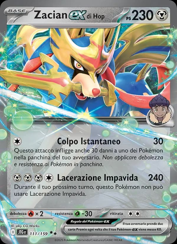 Zacian-ex di Hop card in Italian